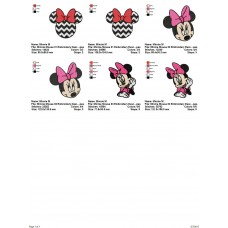 Package 3 Minnie Mouse 01 Embroidery Designs